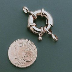 Chiusura In Ottone Moschettone Anello A Molla Tondo 15mm-Ramato 2pz