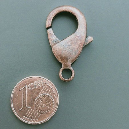 Chiusura Moschettone In Ottone 27mm-Rame Anticato 1pz