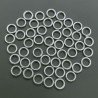 Contromaglia Anellini Di Ottone Chiuso Spessore 0,30mm Diametro 5mm-Rodiato 100pz