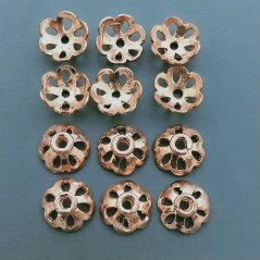 Coppette In Ottone Forate Lavorata Liscio 08mm-Ramato 15pz