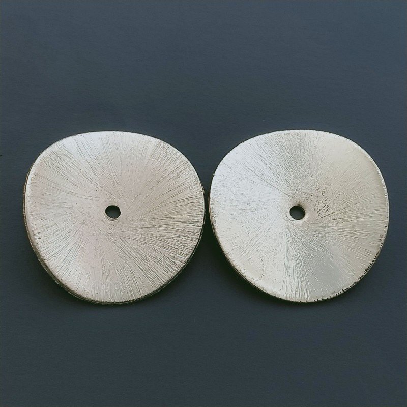 Distanziatore Di Ottone Forma Dischio Satinato Curvato 24X25mm-Dorato 4pz