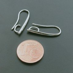 Base Per Orecchini In Ottone A Monachella Forma Lacrime 02X22mm -Argentato1 paio