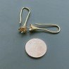 Base Per Orecchini In Ottone A Monachella Mezzo Foro 25mm Con Coppetta 06mm-Dorato 1 paio
