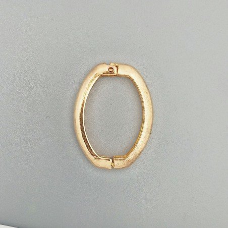 Chiusura A Clasp In Ottone Forma Ovale 20X26mm-Dorato 1pz