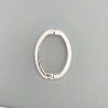 Chiusura A Clasp In Ottone Forma Ovale 20X26mm-Argentato 1pz