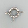 Chiusura In Ottone Moschettone Anello A Molla Tondo 20mm-Rodiato 2pz