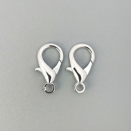 Chiusura Moschettone In Ottone 20mm-Rodiato 5pz