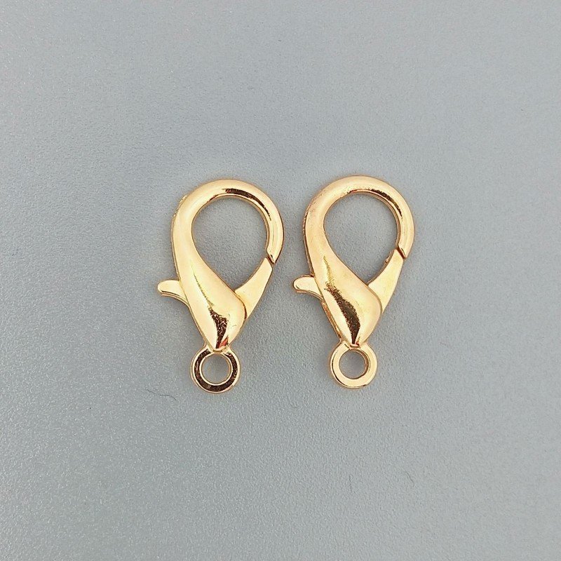 Chiusura Moschettone Di Ottone 20mm-Dorato 5pz