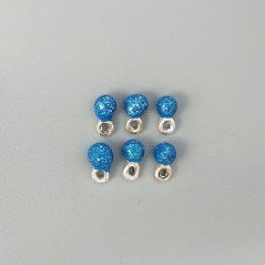 Charms In Ottone Forma Tondo Smaltato 04X09mm-Argentato 25pz
