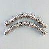 Distanziatore In Ottone Forma Cilindro Lavorato Filigrana Ethnico Ossidato 04X16mm-Argentato 1pz