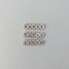 Distanziatore In Ottone Forma Barretta 5 Fili Lavorato Filigrana Ethnico Ossidato 04X16mm-Argentato 24pz