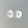Distanziatore In Ottone Forma Dischio Satinato Curvato 14mm-Argentato 12pz