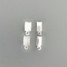 Terminale Per Cordoncino In Ottone Forma Rettangolo 04X11mm-Argentato 80pz