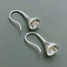 Base Per Orecchini In Ottone A Monachella Mezzo Foro 21mm Con Coppetta 08mm-Dorato 1 paio