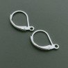 Base Per Orecchini In Ottone A Monachella Chiuso 13X10mm-Argentato 5 paia