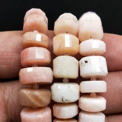 Opale Rosa (AA) Rondelle Cilindro Taglio Laser A Mano Grade 06mm-14mm