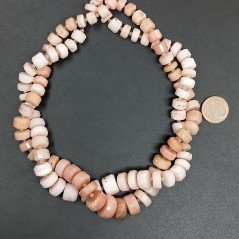 Opale Rosa (AA) Rondelle Cilindro Taglio Laser A Mano Grade 06mm-14mm