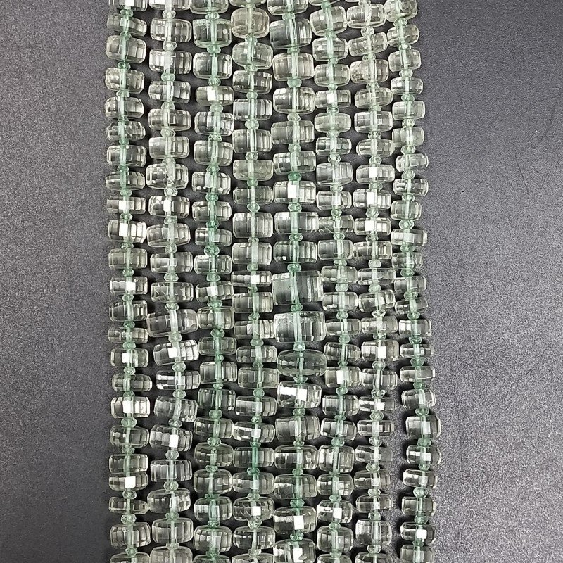 Ametista Verde (AA) Rondelle Cilindro Taglio Laser A Mano Grade 06mm-14mm