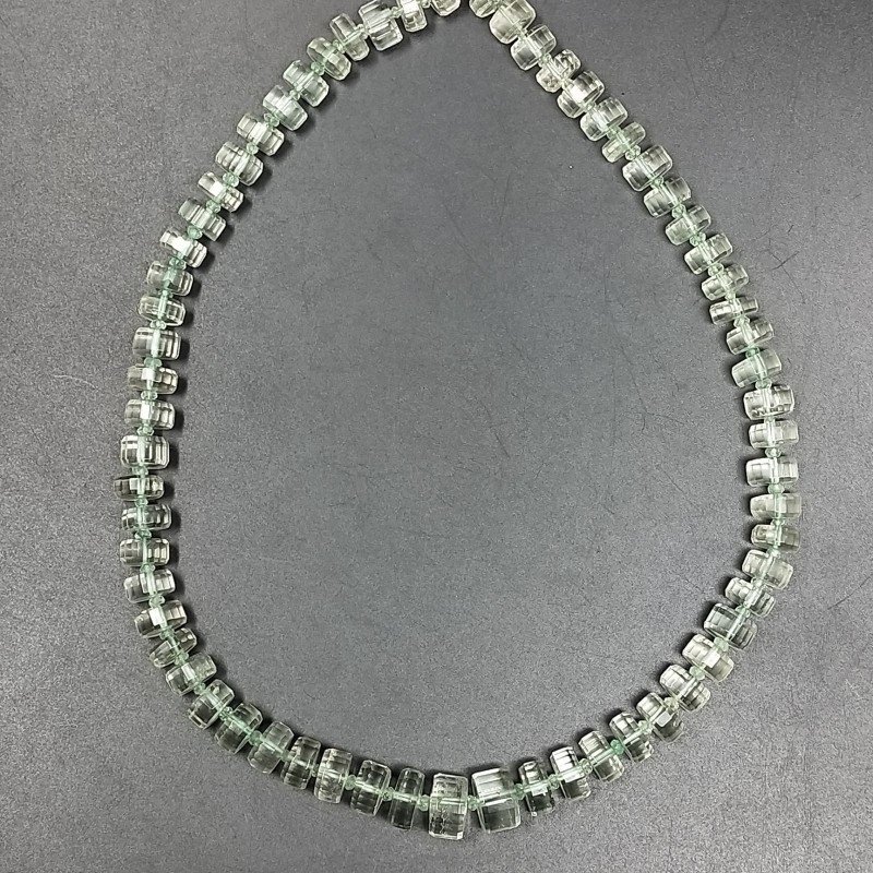 Ametista Verde (AA) Rondelle Cilindro Taglio Laser A Mano Grade 06mm-14mm