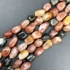 Quarzo rutilato multicolore (A) sassi lisci