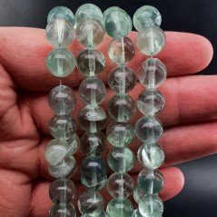 Fluorite Verde Chiaro Perline Forma Tondo Liscio 10mm
