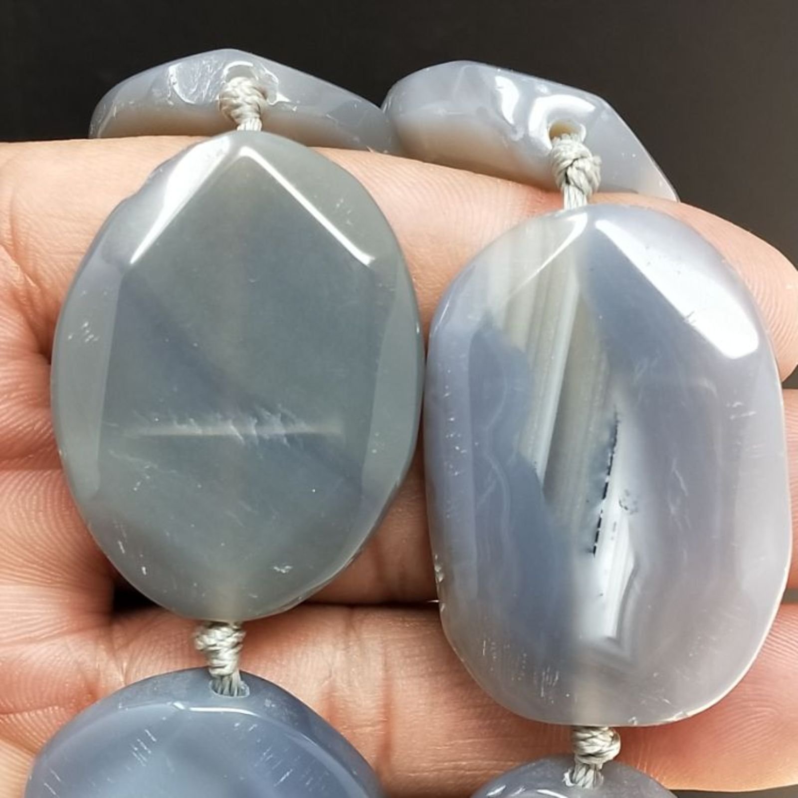Agata Botswana Perline Forma Sassi Piatti Grezzi Irregolari