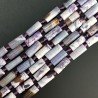 Agata Brasiliana Viola Striata Sfumato Perline Forma Cilindro 08X12mm