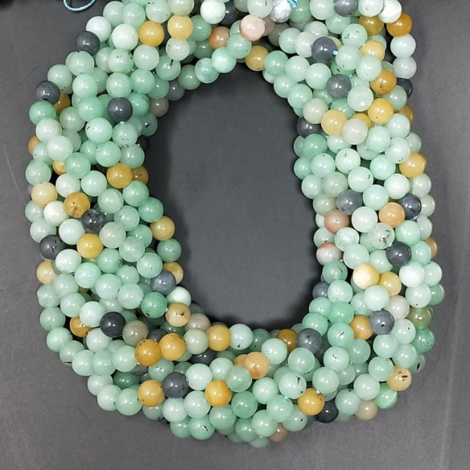 Avventurina Multicolore Perline Forma Tondo Liscio 06mm