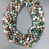 Agata Indiana Multicolore Perline Forma Tondo Liscio 06mm