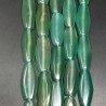 Agata Verde Chiaro in Perline Forma Ovale Piatto Liscio Foro Passante 12X30mm