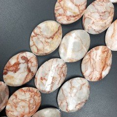 Diaspro Picasso Naturale in Perline Forma Ovale Elicoidale Sfaccettato Foro Passante 28X39mm Diaspro Picasso Naturale in Perline Forma Ovale Elicoidale Sfaccettato Foro Passante 28X39mm