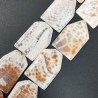 Agata di fuoco arancio Perline Forma Sassi Piatti Liscio