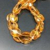 Quarzo Citrino Idrotermale in Perline Forma Ovale Piatto Sfaccettato Foro Passante 18X22mm