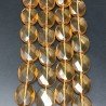 Quarzo Citrino Idrotermale in Perline Forma Ovale Piatto Sfaccettato Foro Passante 18X22mm