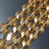 Quarzo Citrino Idrotermale in Perline Forma Ovale Piatto Sfaccettato Foro Passante 18X22mm