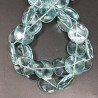 Cristallo Acquamarina Perline Forma Quadrato Piatto Sfaccettato Foro Passante 22mm