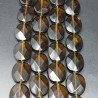 Quarzo Birra Idrotermale in Perline Forma Ovale Piatto Sfaccettato Foro Passante 18X22mm