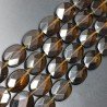 Quarzo Birra Idrotermale in Perline Forma Ovale Piatto Sfaccettato Foro Passante 18X22mm