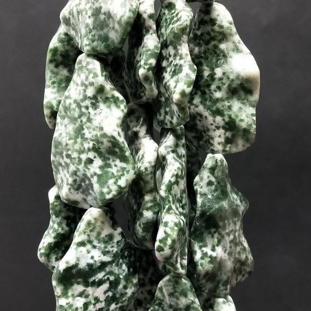 Agata Muschiata Perline Forma Foglia Liscio 20X36mm