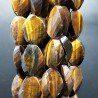 Occhio di Tigre Naturale in Perline Forma Ovale Twist Liscio Foro Passante 20X29mm