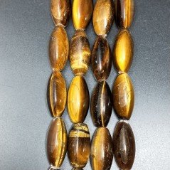 Occhio di Tigre Perline Forma Barilotto Liscio 3 Facce 13X30mm
