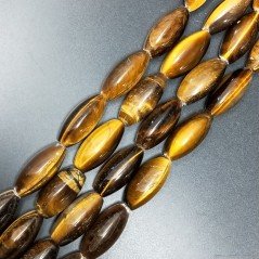 Occhio di Tigre Perline Forma Barilotto Liscio 3 Facce 13X30mm