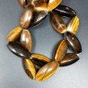 Occhio di Tigre Perline Forma Barilotto Liscio 3 Facce 13X30mm
