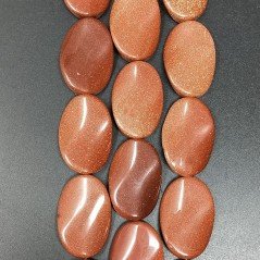 Pasta di Pietra del Sole in Perline Forma Ovale Elicoidale Liscio Foro Passante 20X30mm