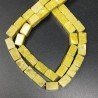 Giada Oliva Naturale in Perline Forma Rettangolare Piatto Liscio Foro Passante 08X12mm