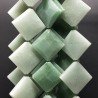Avventurina Verde Naturale in Perline Forma Rombo Piatto Sfaccettato Foro Diagonale 43X38mm