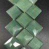 Avventurina Verde Naturale in Perline Forma Rombo Piatto Sfaccettato Foro Diagonale 43X38mm