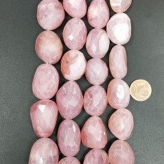 Calcedonio Rosa Sassi Sfaccettati A Mano