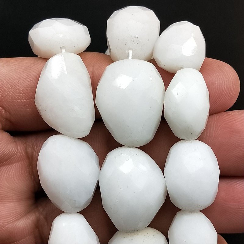 Agata Bianca Sassi Sfaccettati A Mano