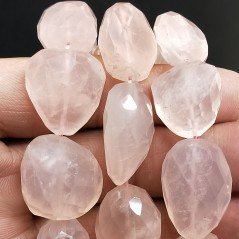 Quarzo Rosa Naturale (AA) Sassi Sfaccettati A Mano